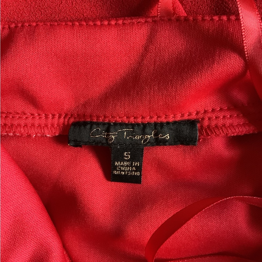 CITY TRIANGLES JUNIORS RED DRESS - SIZE 5 - Picture 5 of 7